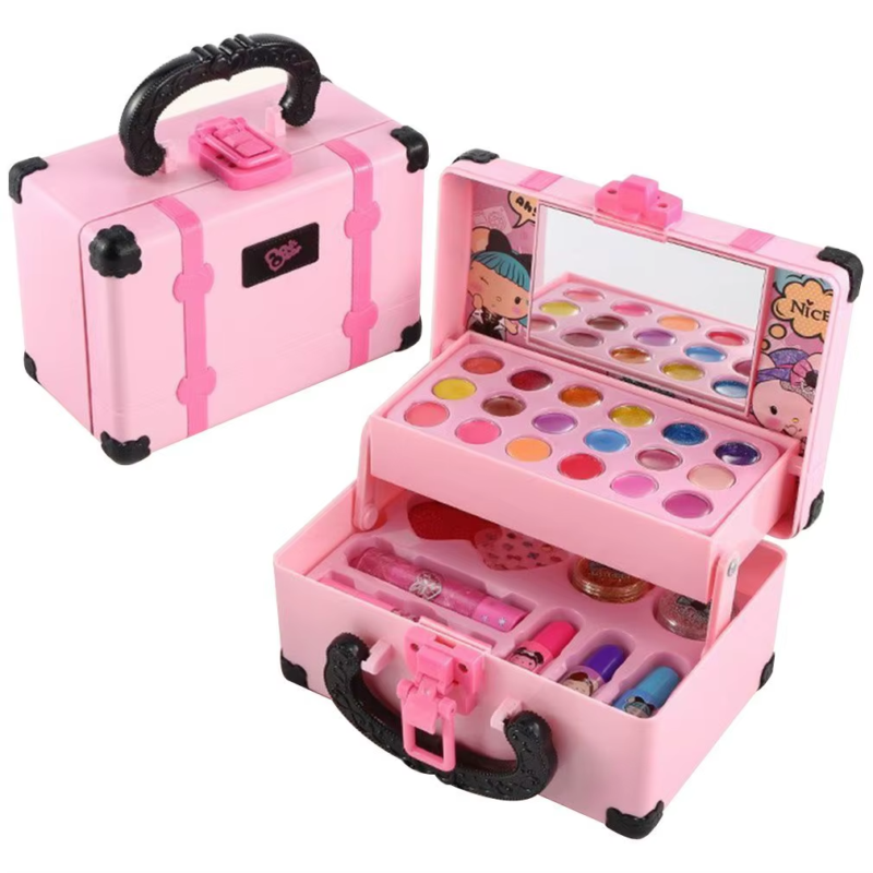 Let your little one sparkle with this Kids Princess Makeup Set! Includes safe, non-toxic, and washable cosmetics for fun pretend play and creativity. Perfect gift for birthdays and dress-up games.