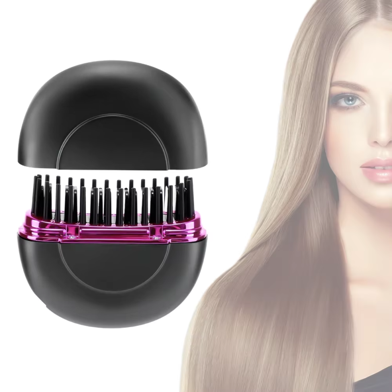 Portable Electric Hot Comb Mini Straight Hair Straightener Comb Anti-Scalding Styling Tool Straightening Brush for Travel